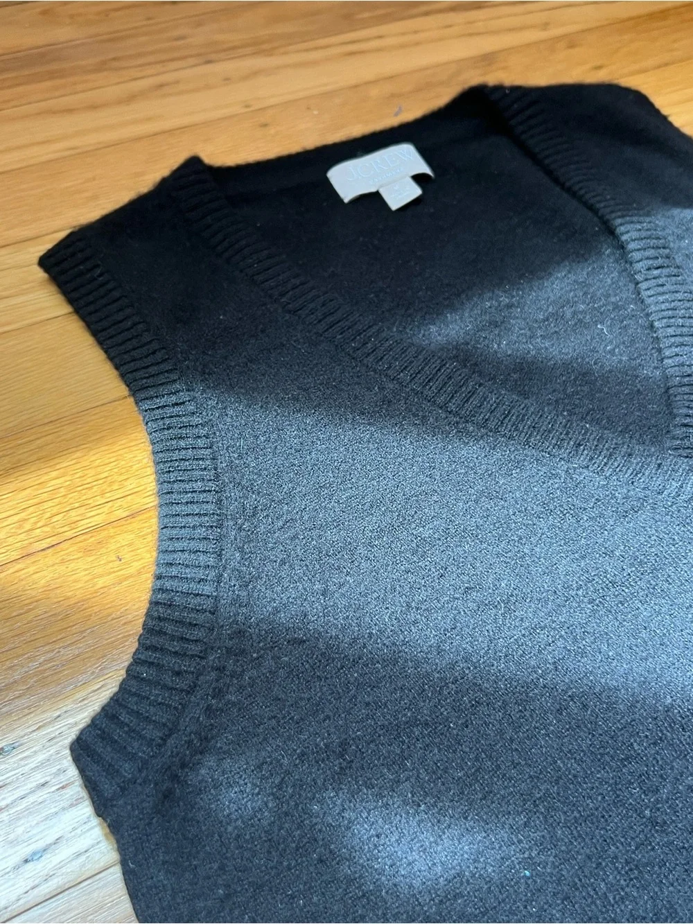 J. Crew Black V-Neck Sweater Vest - Classic Knit